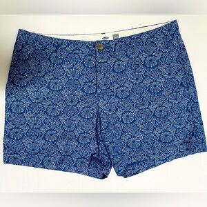 Old Navy Blue and White Coral and Urchin Print Shorts 10
